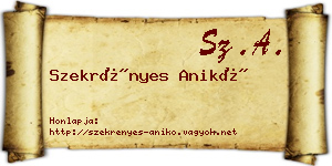 Szekrényes Anikó névjegykártya