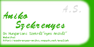 aniko szekrenyes business card